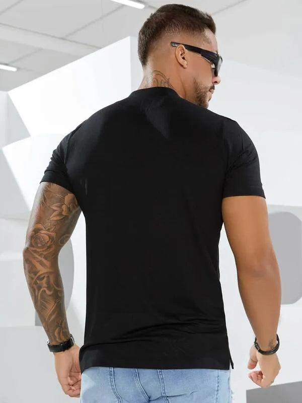 CAMISETA MASCULINA DE GOLA O Ref: 81468