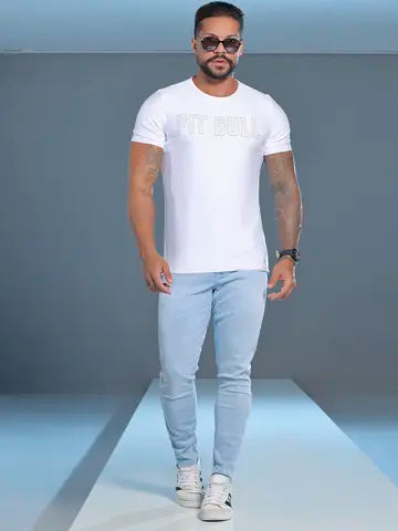 CAMISETA GOLA O  PIT BULL JEANS AUTÊNTICA Ref: 85870