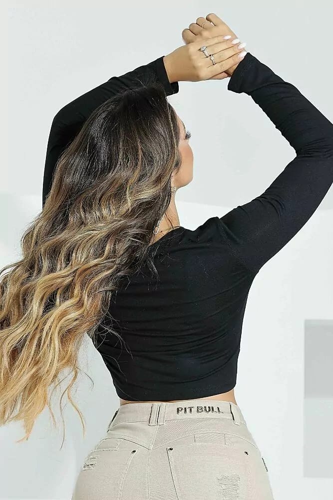 CROPPED MANGA LONGA PIT BULL JEANS REF 83309