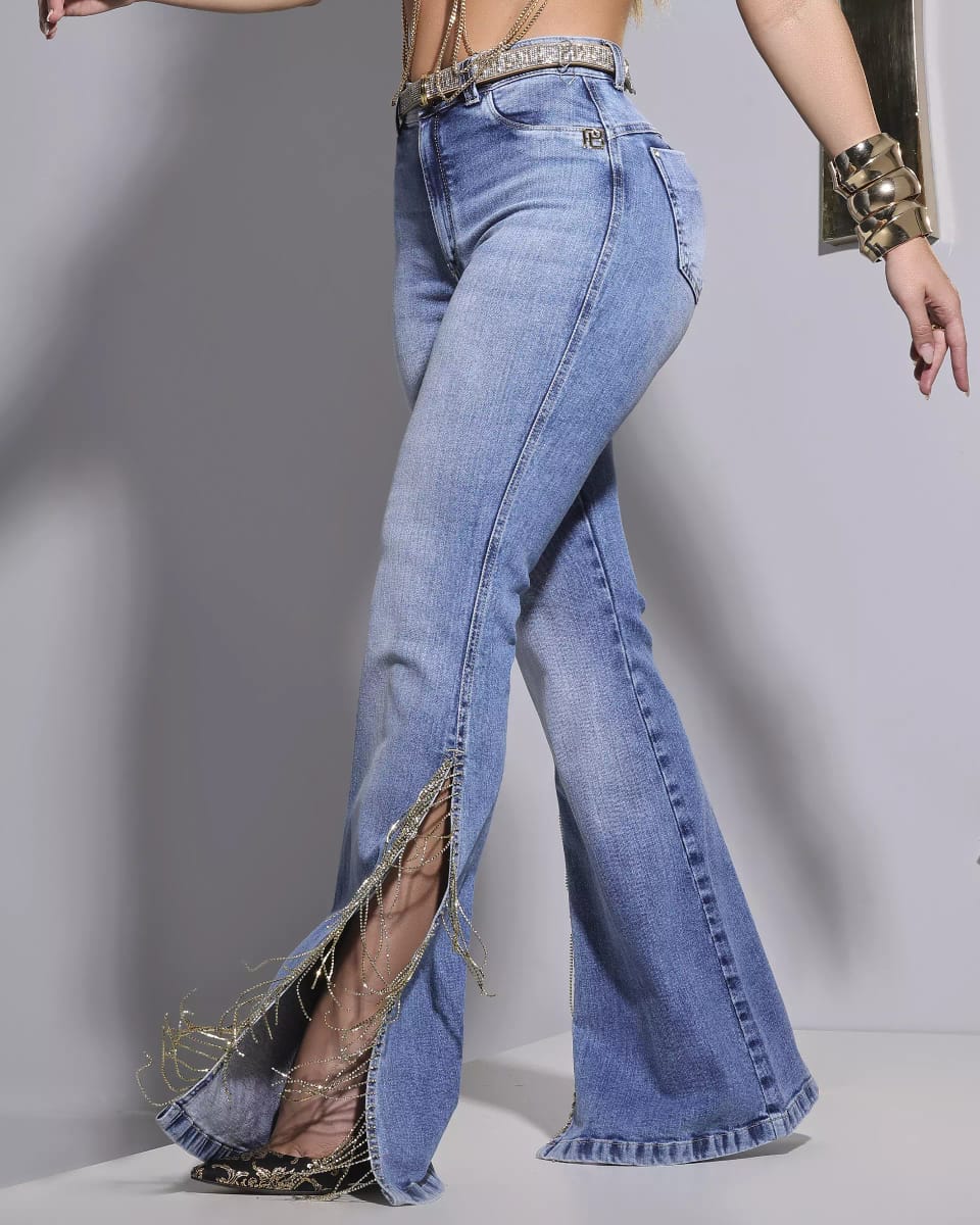 CALÇA FLARE CONCEITO COM CINTOPIT BULL JEANS Ref: 85234