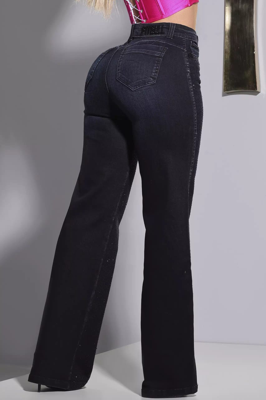 CALÇA WIDE LEG CONCEITO PIT BULL JEANS Ref: 85845
