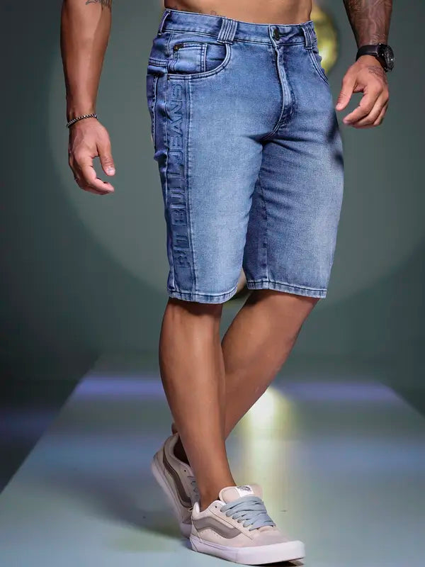 BERMUDA MASCULINA CASUAL PIT BULL JEANS CONFORTÁVEL E CLÁSSICA Ref: 82227
