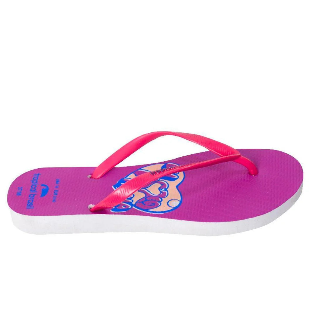 Chinelo Estampado Feminino Tropical Brasil Ref  TBF0005