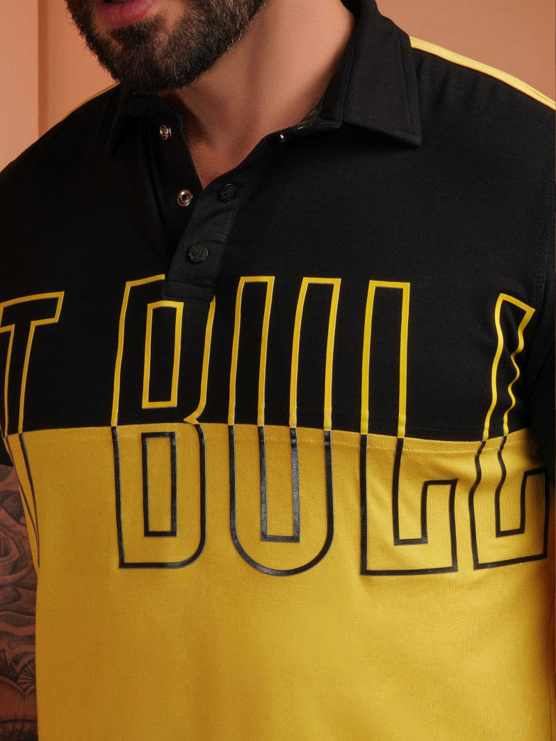 Camiseta Masculina Gola Polo Preta Pit Bull Jeans 79250