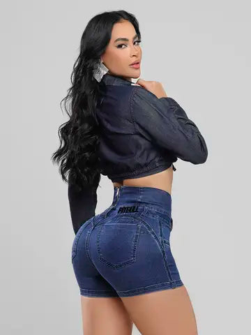 Short Cintura Perfeita Pit Bull Jeans Modelador com Acabamento Refinado Ref: 87670