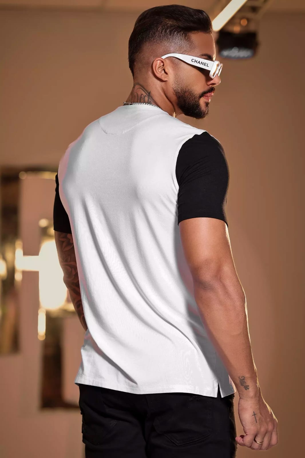 CAMISETA GOLA O SLIM PIT BULL JEANS ESTILOSA COM RELEVO FOIL Ref: 85153