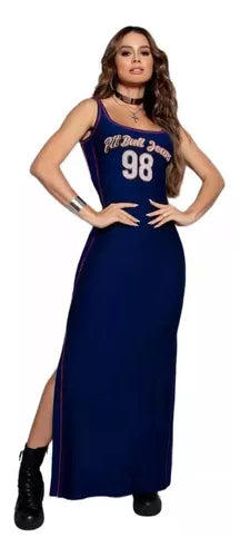 Vestido Longo  com Fenda Pit Bull Jeans 64625