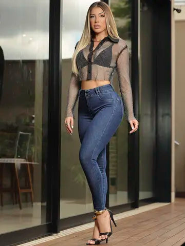 CALÇA SKINNY FEMININA MODELADORA PIT BULL JEANS Ref: 87238