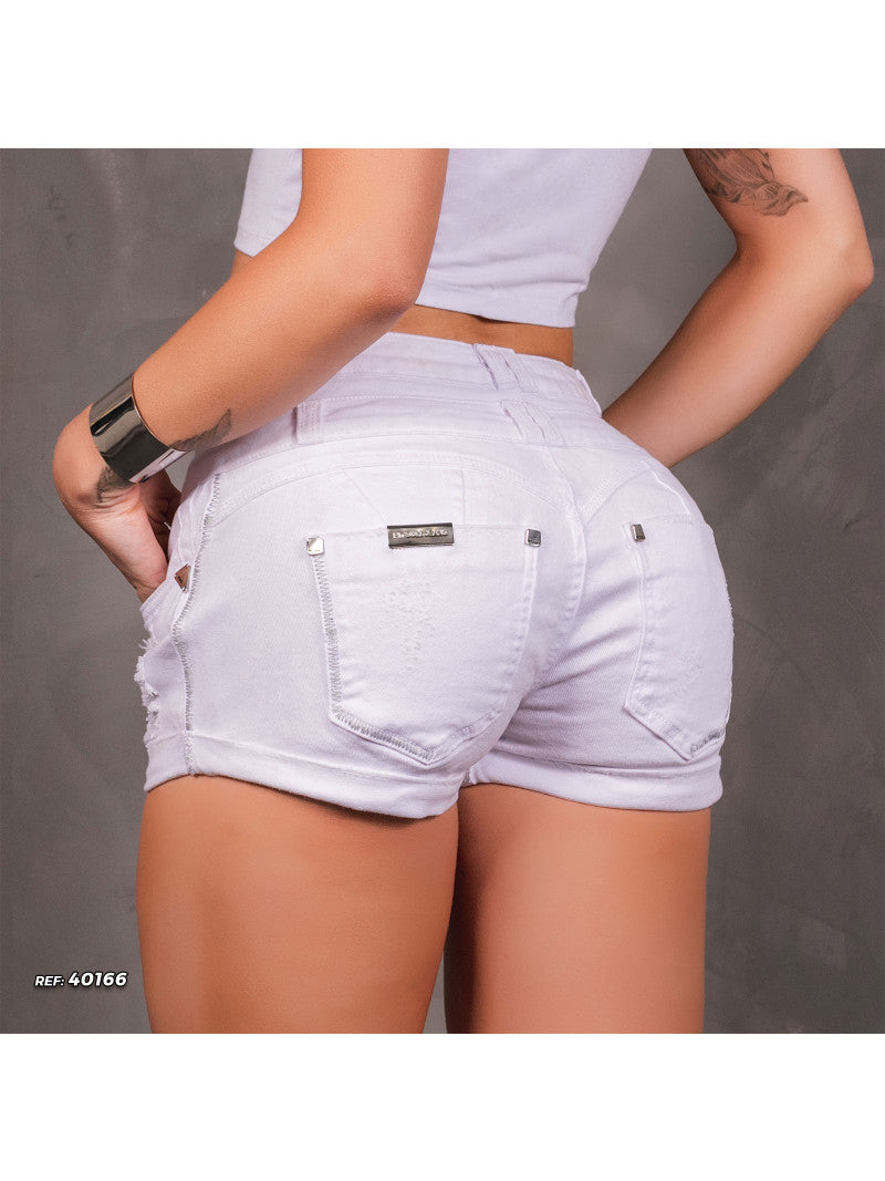 Short Cós Duplo Branco Pit Bull Jeans Original Ref 40166