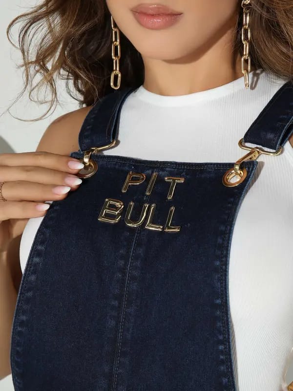 JARDINEIRA JEANS VERSÁTIL MODELADORA PIT BULL JEANS  Ref: 82143