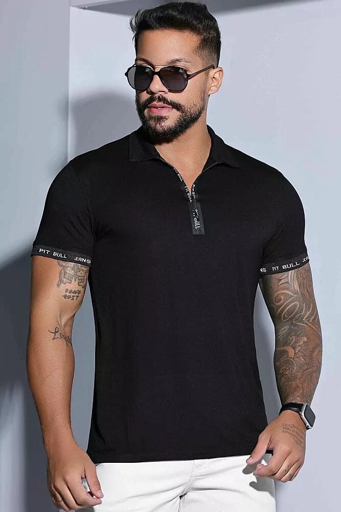 CAMISA POLO MASCULINA PIT BULL JEANS  Ref: 84242