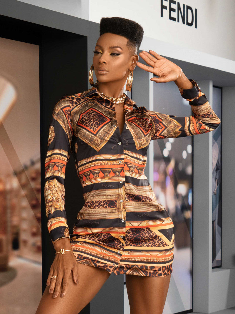 Vestido Manga Longa Pit Bull Jenas Ref 64489