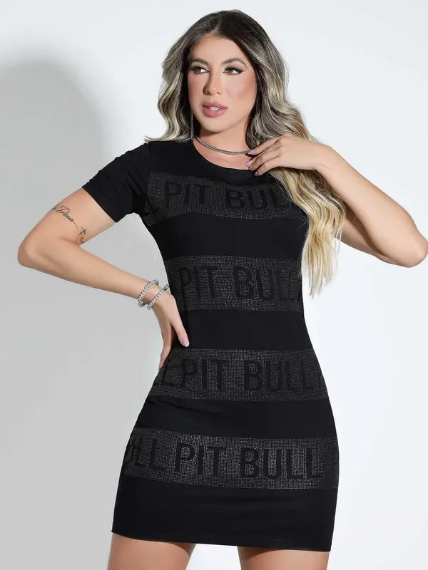 VESTIDO T-SHIRT FEMININO PRETO SUPER VERSÁTIL E PRÁTICO PARA SEU DIA A DIA Ref: 83114