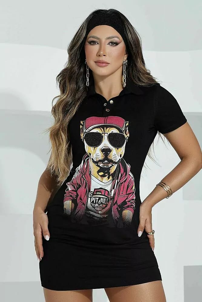 VESTIDO POLO PIT BULL JEANS REF 83180