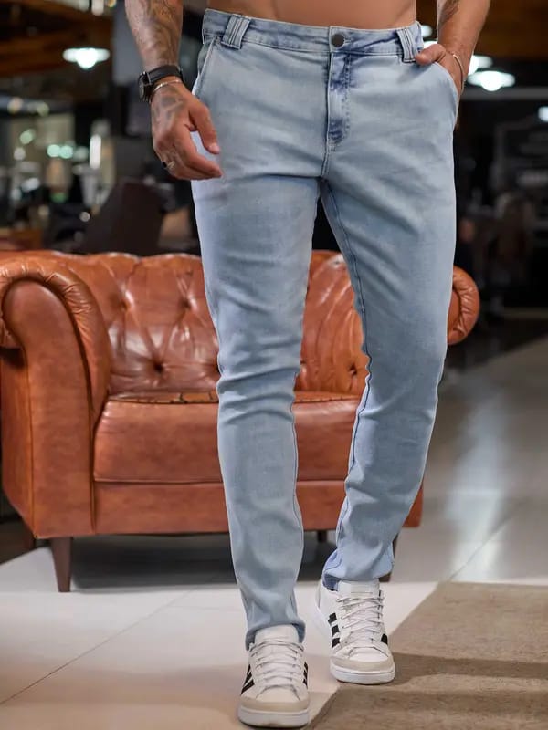 CALÇA MASCULINA ULTRA CONFORTO JEANS CLARO PIT BULL Ref: 81977