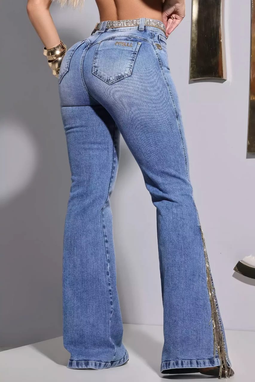 CALÇA FLARE CONCEITO COM CINTOPIT BULL JEANS Ref: 85234