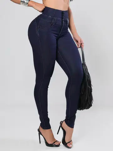 Calça Cintura Perfeita Lavado Escuro Modeladora e Sofisticada Pit Bull Jeans Ref: 87685