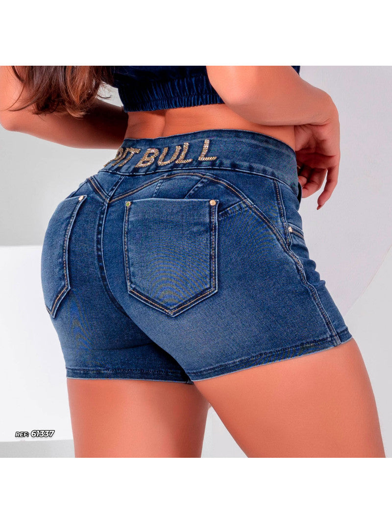 Short Jean Logomania Style Pit Bull Jeans Original Ref 61337