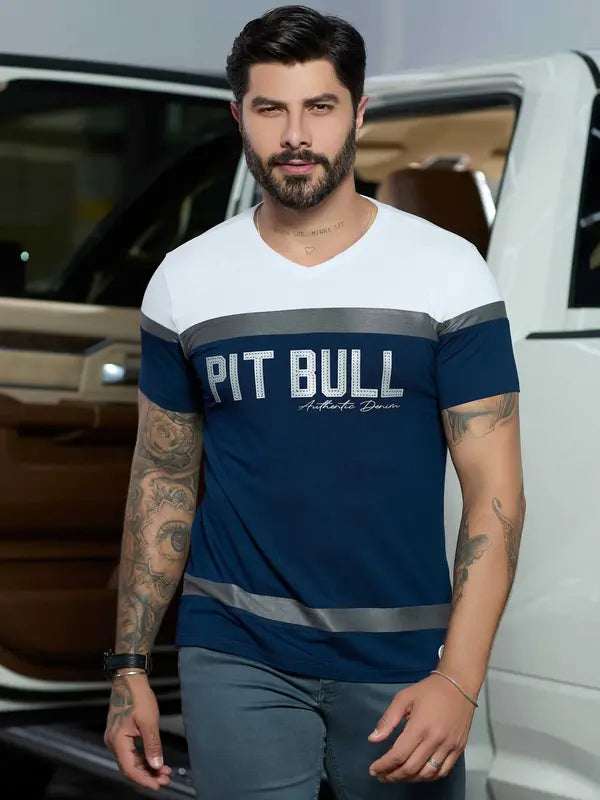 CAMISETA MASCULINA SLIM GOLA V PIT BULL 82076