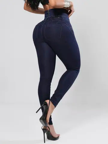 Calça Cintura Perfeita Lavado Escuro Modeladora e Sofisticada Pit Bull Jeans Ref: 87685