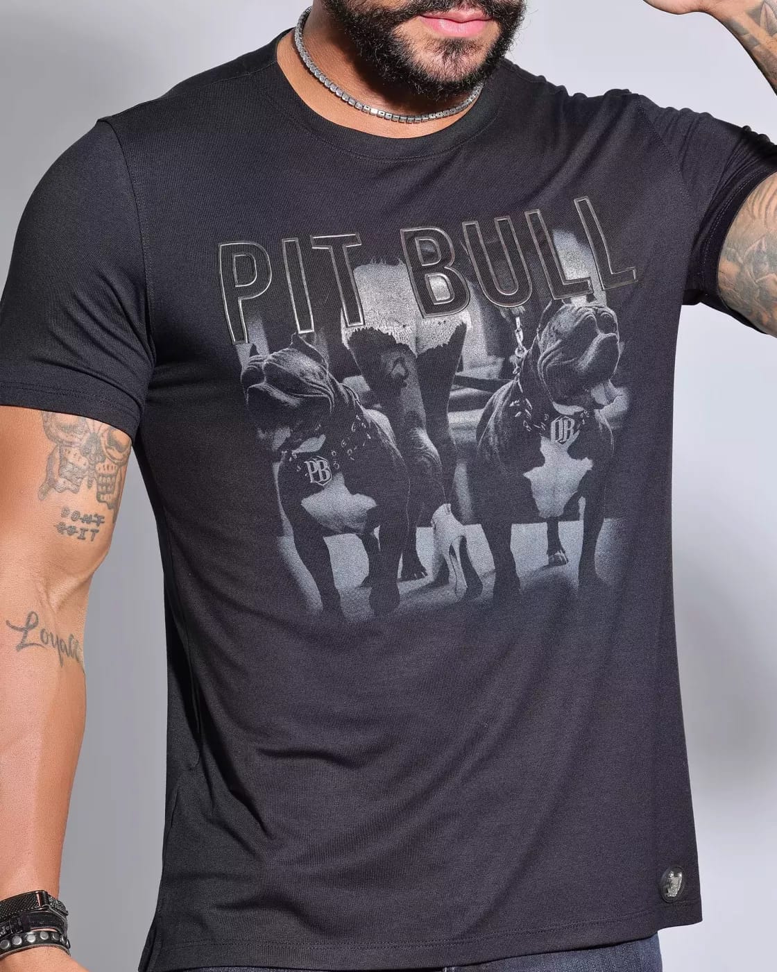 CAMISETA GOLA O SLIM PERSONALIZADA PIT BULL JEANS Ref: 86159