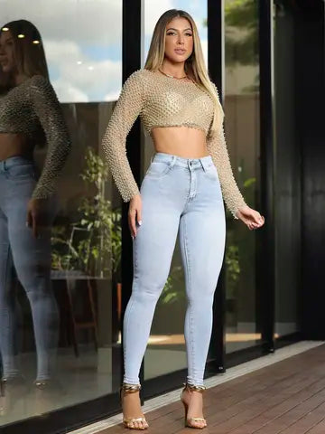 CALÇA HOT PANTS EMPINA BUMBUM AUTÊNTICA E ESTILOSA PIT BULL JEANS Ref: 84480