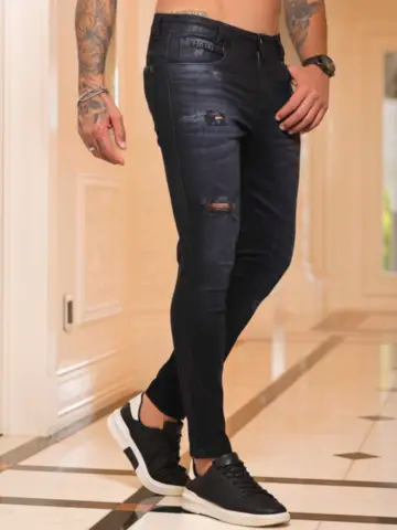 Calça Masculina Confortável e Estilosa com Lavado Escuro Pit Bull Jeans Ref: 87817
