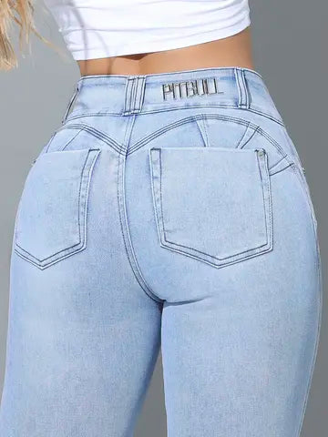 CALÇA SKINNY PIT BULL JEANS SOFISTICADA E MODELADORA COM CÓS FLEXÍVEL Ref: 87277