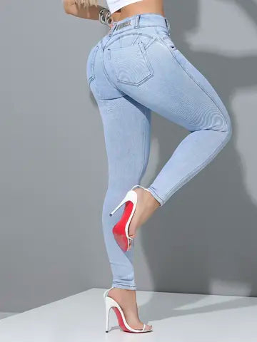 CALÇA SKINNY PIT BULL JEANS SOFISTICADA E MODELADORA COM CÓS FLEXÍVEL Ref: 87277
