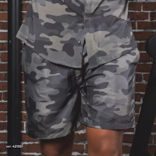 Short Masculino Pit Bull Jeans Camuflado Ref 42135