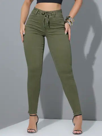 CALÇA JOGGER FEMININA PIT BULL JEANS CONFORTÁVEL E MODELADORA COM CORDÃO Ref: 87281