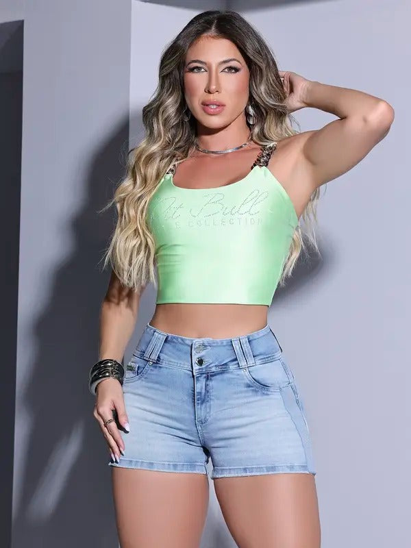 BLUSA PIT BULL COM APLICAÇÕES E ALÇA COM CORRENTE 84391