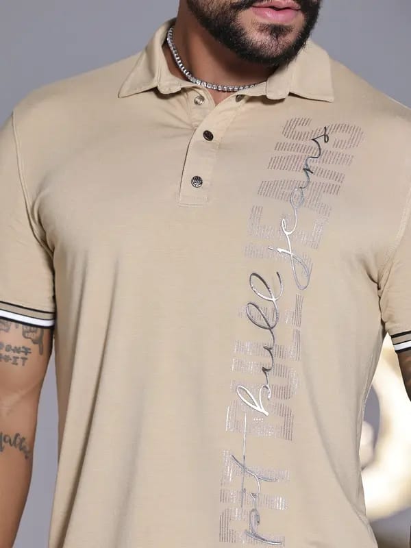 POLO MASCULINA COM ESTAMPA PIT BULL JEANS CASUAL 85199