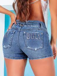 Short Saia Jeans Destroyed Pit Bull Jeans Original Ref 60540