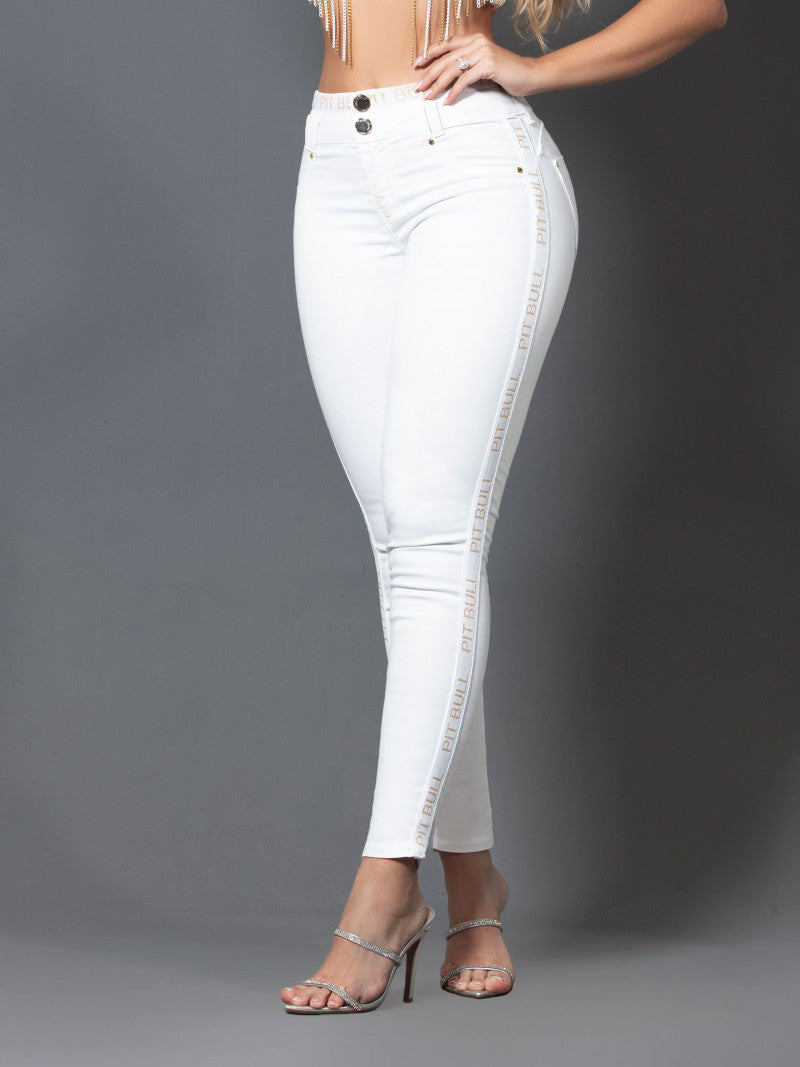 Calça Pit Bull Jeans Branca Original Empina BumBum Ref 60275