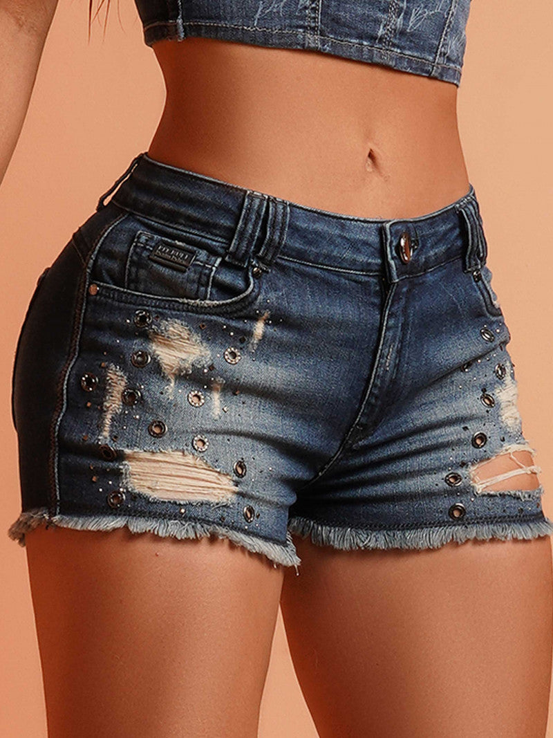 Short Jeans Feminino Soltinho Desfiado Pit Bull Jeans Ref 67961