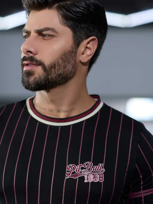 CAMISETA MASCULINA COM LISTRAS PIT BULL JEANS 83087
