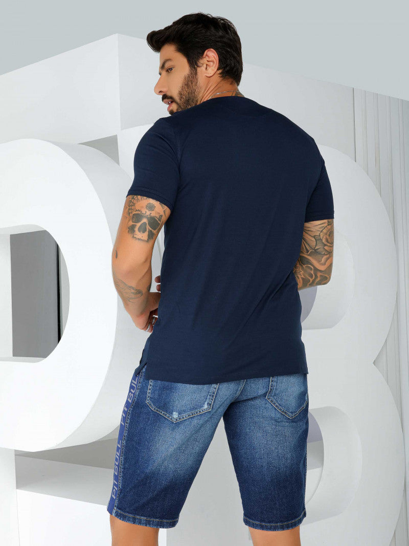 CAMISETA MASCULINA GOLA V PIT BULL 81001
