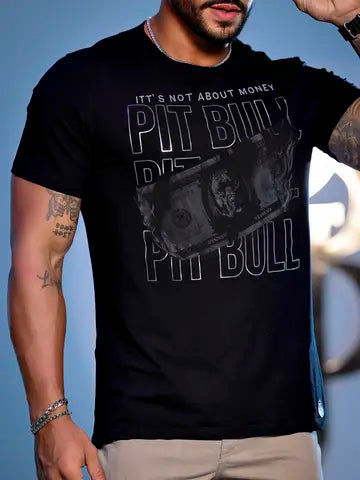 CAMISETA MASCULINA PIT BULL JEANS COM ESTAMPA ESTILOSA E VIBE AUTÊNTICA Ref: 85152