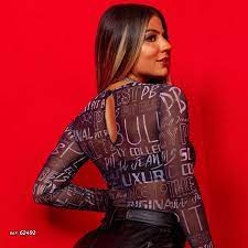 BLUSINHA DE TULE MANGA LONGA PIT BULL ORIGINAL REF 23966