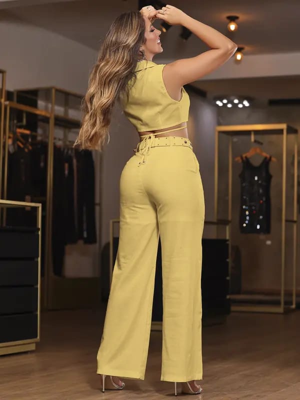 CONJUNTO CROPPED E CALÇA PIT BULL JEANS REF 86331