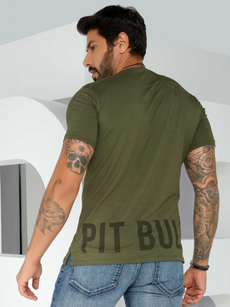 CAMISETA GOLA V PIT BULL JEANS REF 81011