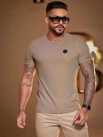 CAMISETA MASCULINA TEXTURIZADA CASUAL PIT BULL JEANS 85524