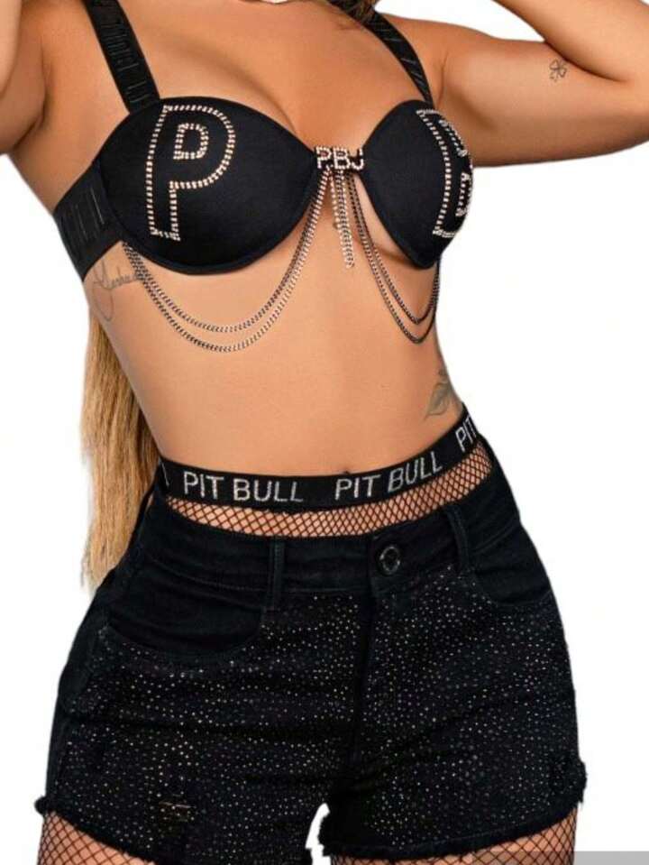 SHORT PIT BULL JEANS PRETO ORIGINAL REF 60319