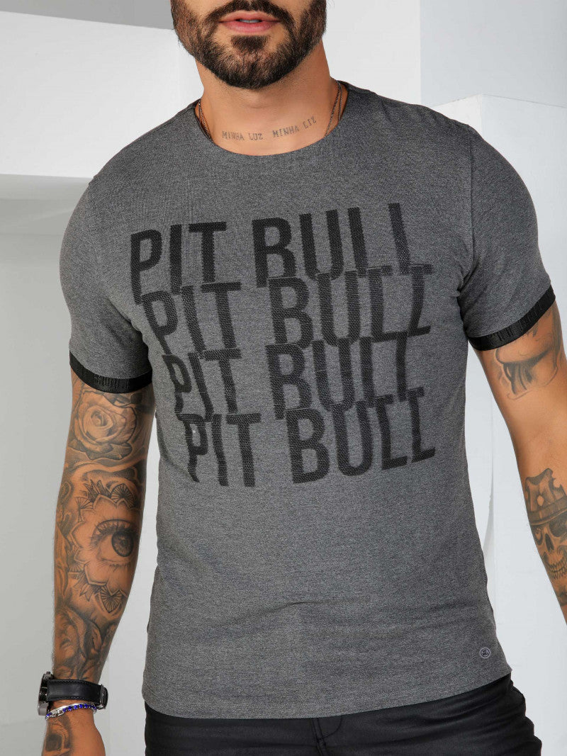 CAMISETA MASCULINA PIT BULL JEANS REF 81242