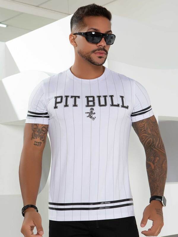 CAMISETA MASCULINA PIT BULL JEANS Ref: 82445