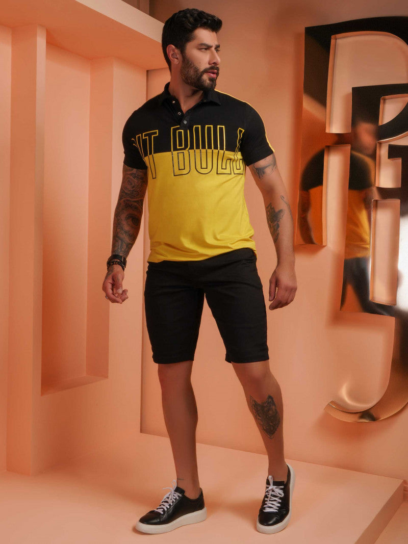 Camiseta Masculina Gola Polo Preta Pit Bull Jeans 79250