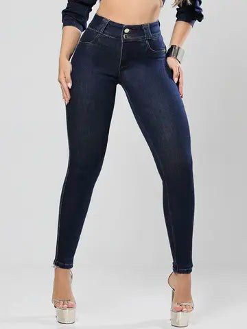 Calça Skinny Feminina Pit Bull Jeans Elegante e Versátil com Lavado Escuro Ref: 87729