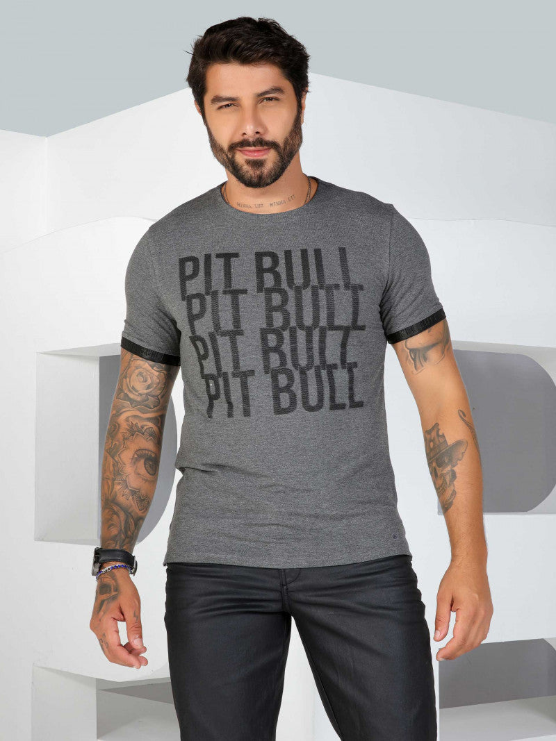 CAMISETA MASCULINA PIT BULL JEANS REF 81242
