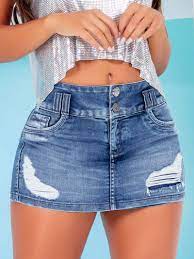 Short Saia Jeans Destroyed Pit Bull Jeans Original Ref 60540